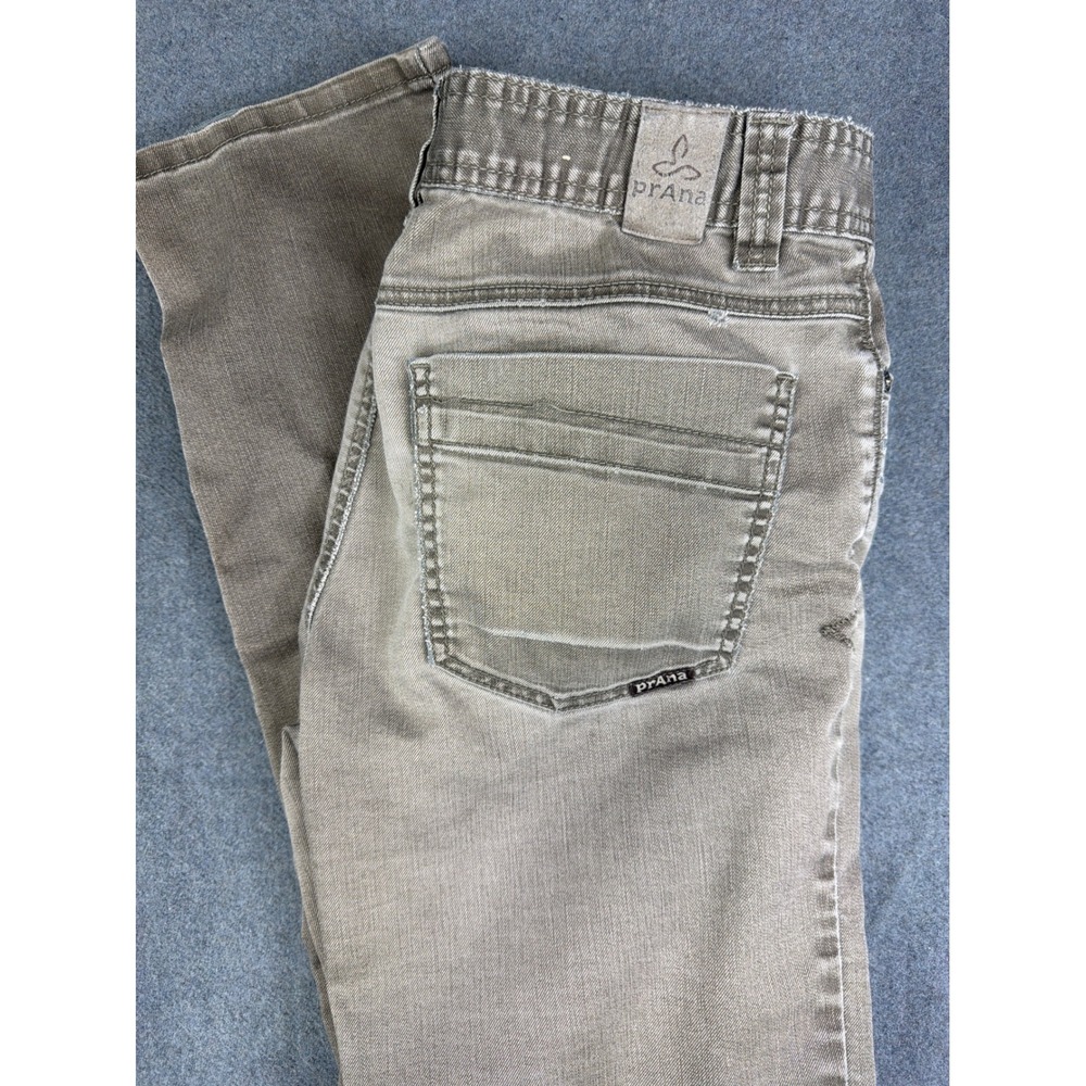 prAna Jeans Slim Fit‎ Men's 30x31.5 Khaki Cargo Pants Casual Outdoor Hiking